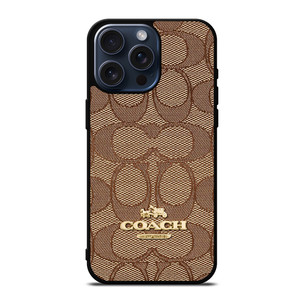 COACH NEW YORK PATTERN BROWN iPhone 15 Case Cover